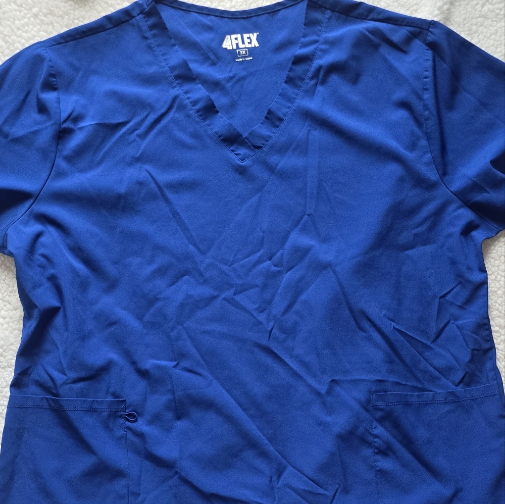 Women's Blue V-Neck Top
